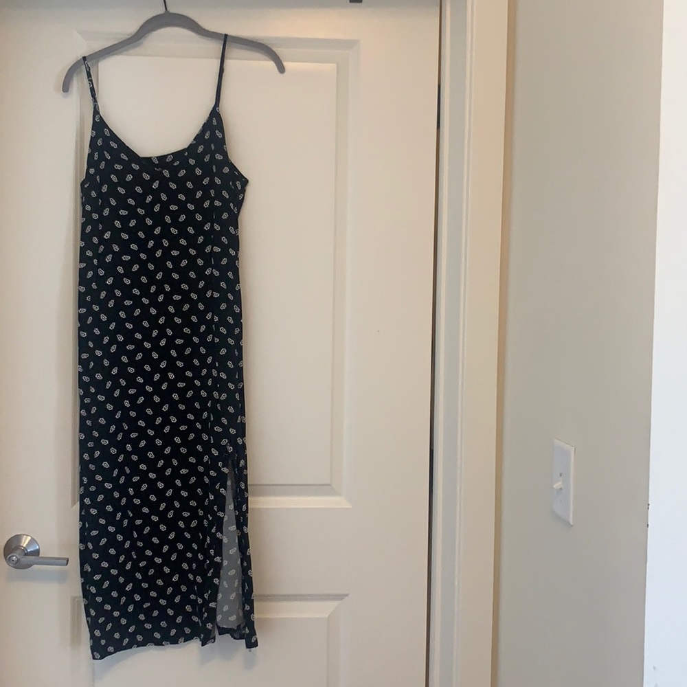 Paisley Black Midi Dress